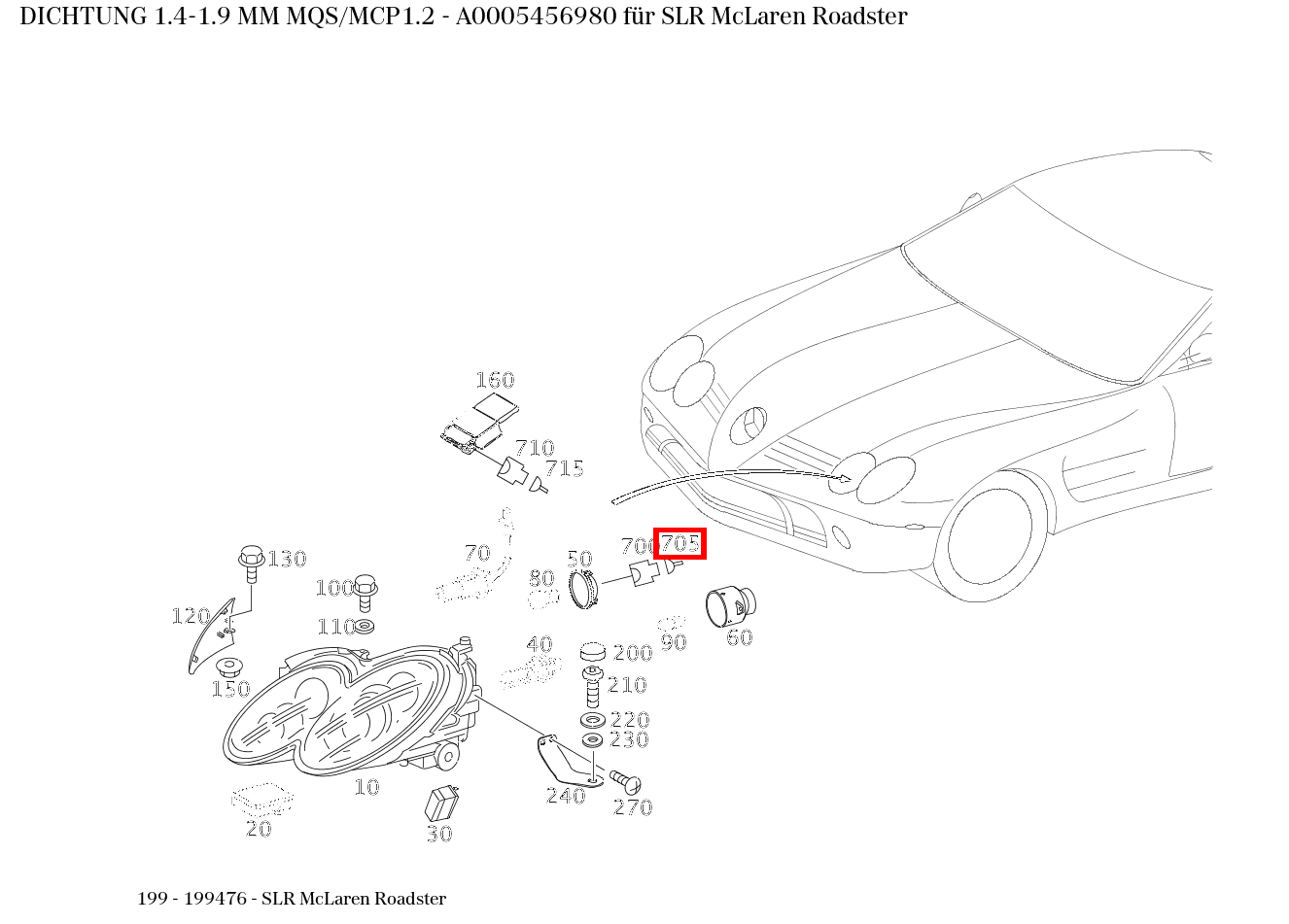 ABDICHTUNG 1.4-1.9 MM MQS/MCP1.2 SLR McLaren Roadster 199 ABDICHTUNG 1.4-1.9 MM MQS/MCP1.2 SLR McLaren Roadster 199