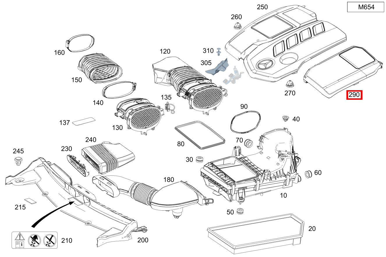 Motorabdeckung Links E 300 d Cabriolet BCA 238 Motorabdeckung Links E 300 d Cabriolet BCA 238