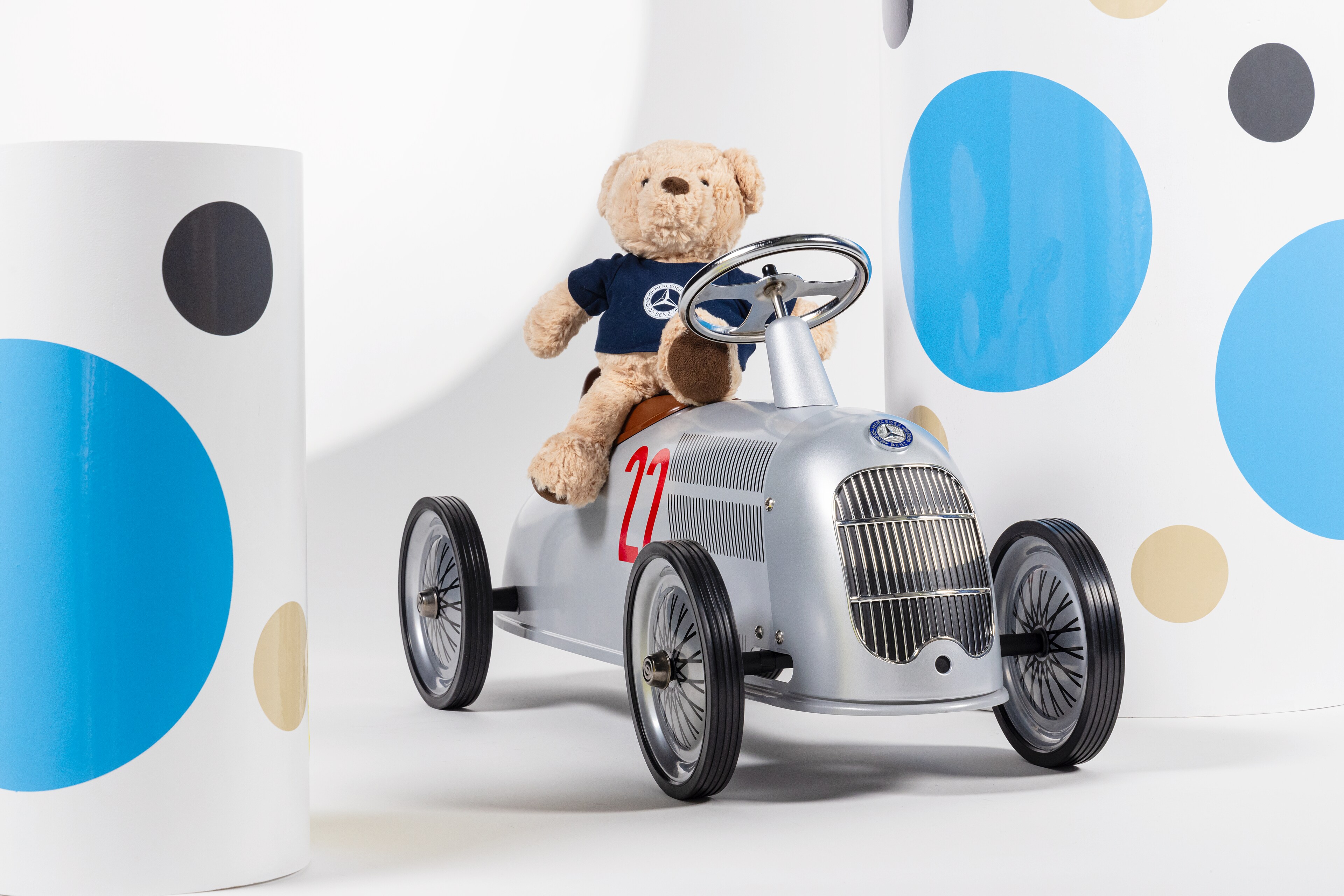 Mercedes-Benz - Kinderrutscher W 25 Rennwagen, silberfarben