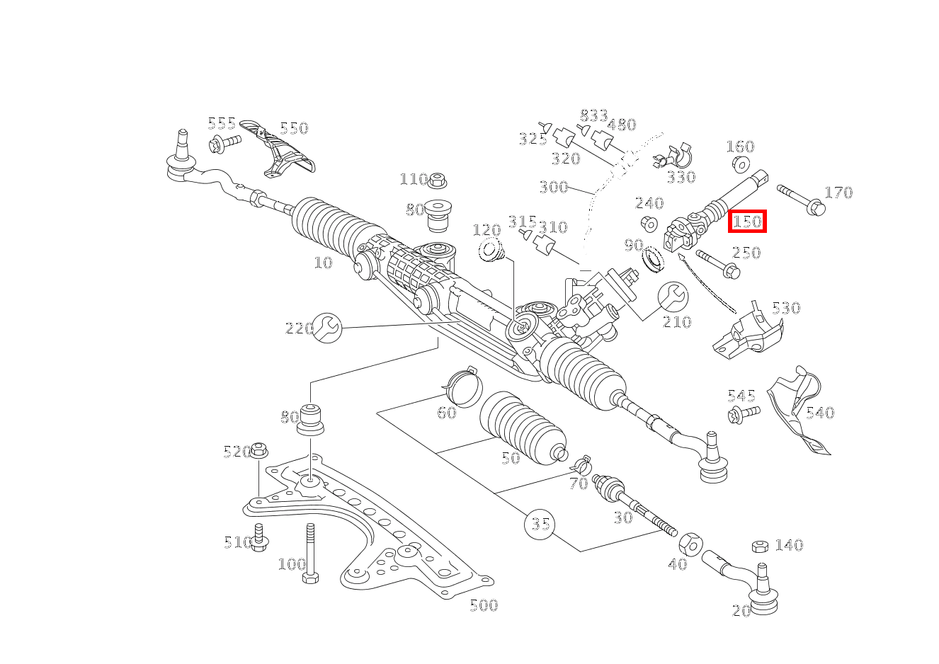 KUPPLUNGSMUFFE AN LENKGETRIEBE E 270 FG CDI Fahrgestell lang 211