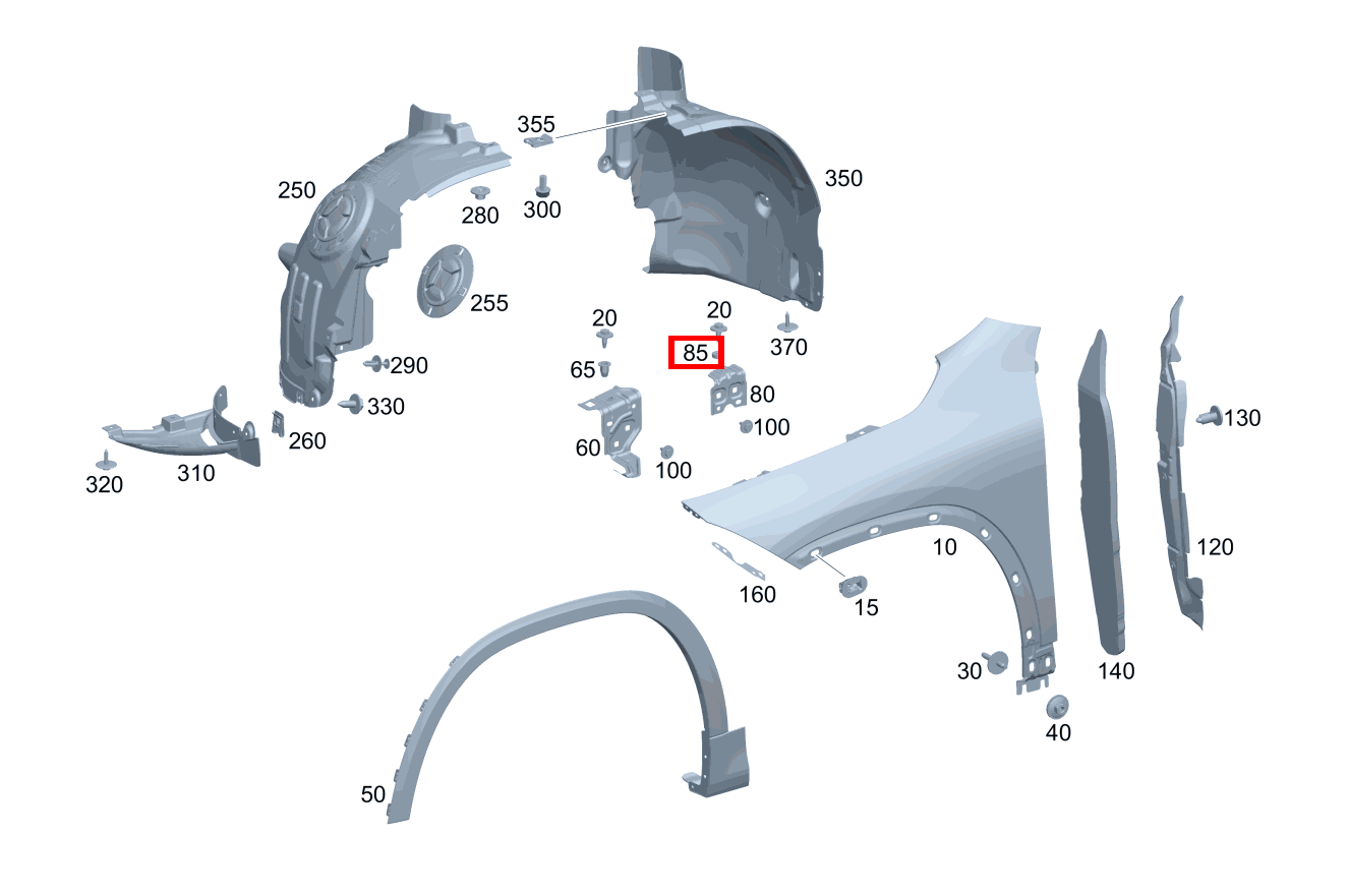 STANZMUTTER Halter rechts; M6 GLA 200 4MATIC 247 STANZMUTTER Halter rechts; M6 GLA 200 4MATIC 247