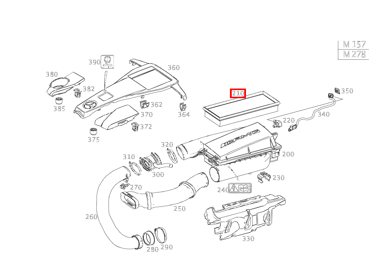 Luftfiltereinsatz RECHTS SL500 231