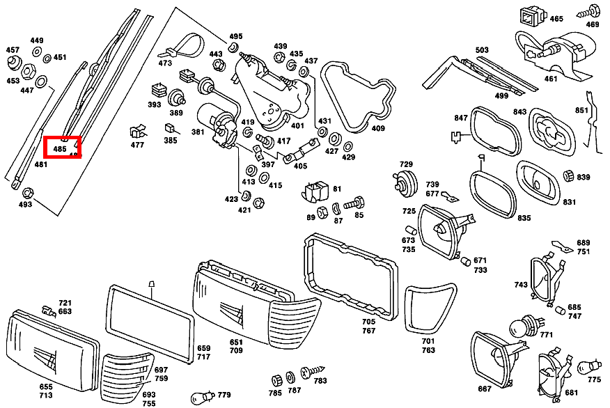 Wischerblatt RECHTS 350 SE 116 Wischerblatt RECHTS 350 SE 116