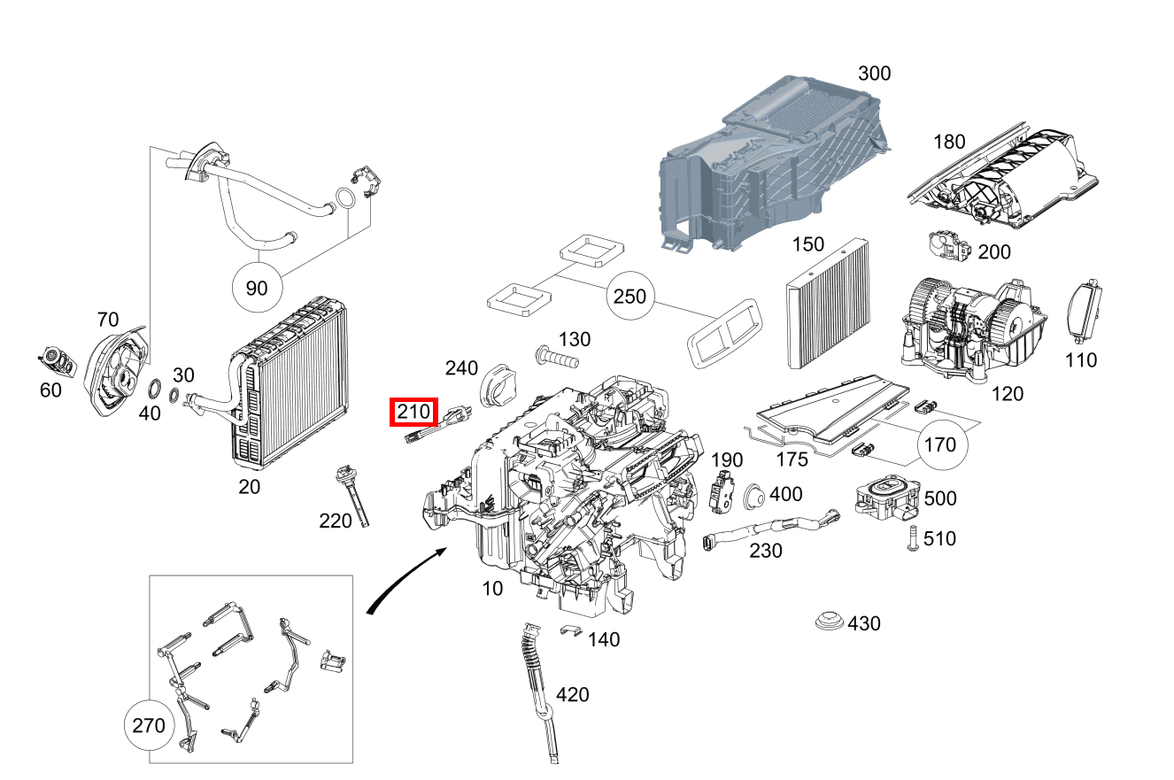Temperatursensor VERDAMPFER S 63 AMG 4MATIC+ Cabriolet 217