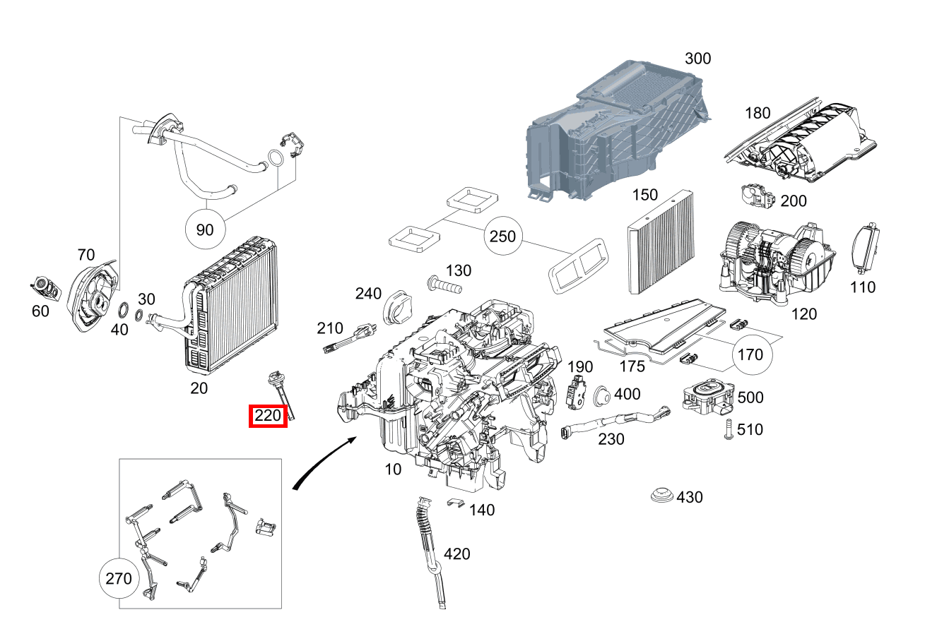 Temperatursensor MISCHLUFTTEMPERATUR S 63 AMG 4MATIC+ Cabriolet 217 Temperatursensor MISCHLUFTTEMPERATUR S 63 AMG 4MATIC+ Cabriolet 217