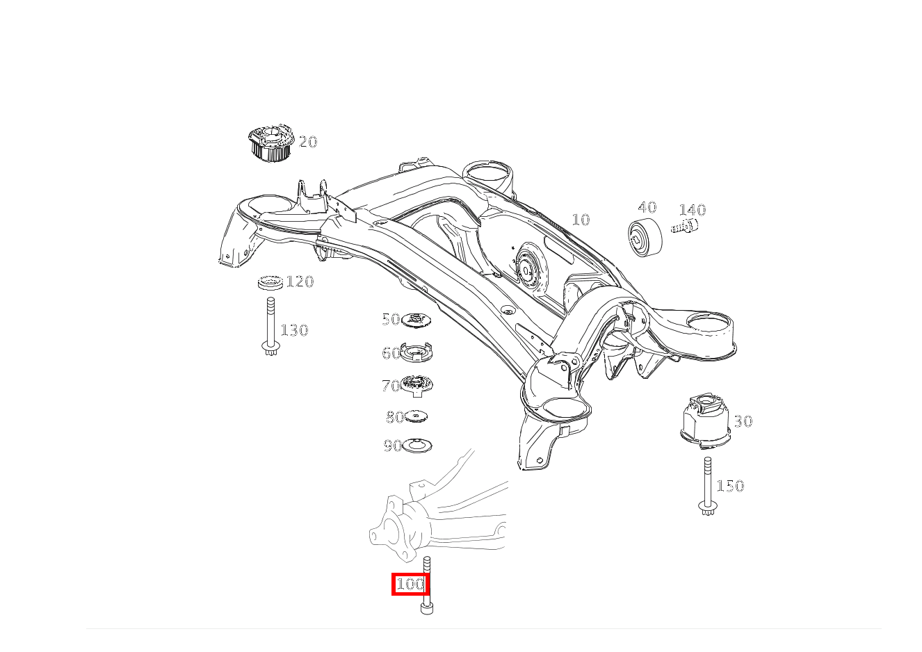 Zylinder-Schraube HINTERACHSGETRIEBE AN QUERBRUECKE VORN; M10X65 SLC 43 AMG 172 Zylinder-Schraube HINTERACHSGETRIEBE AN QUERBRUECKE VORN; M10X65 SLC 43 AMG 172