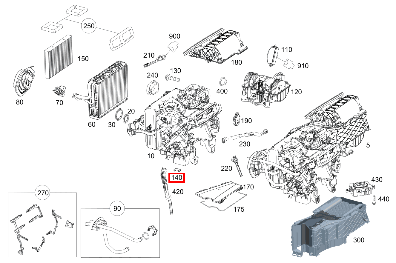 SPANNFEDER KLIMAKASTEN Mercedes-Maybach S 560 4MATIC 222