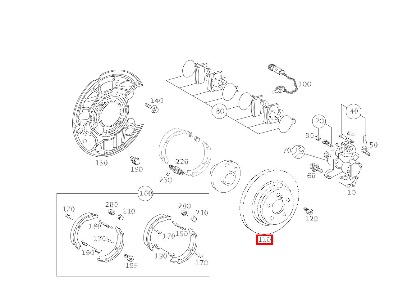 Bremsscheibe Hinten rechts SLK 350 Roadster BCA 171