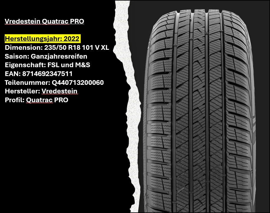 235/50R18 101V Vredestein Quatrac Pro