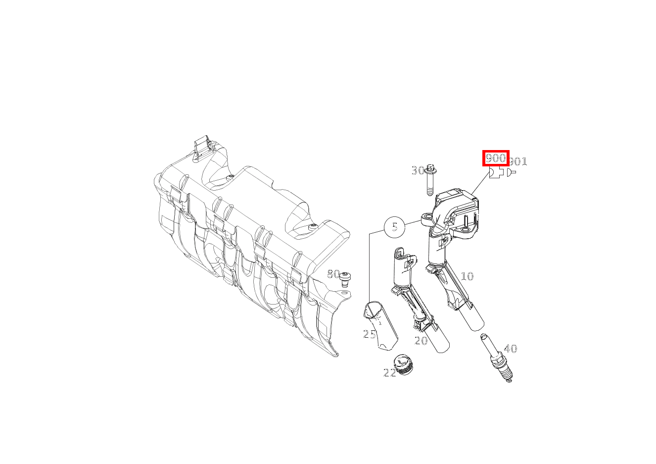 Kupplung, Mechanisch Zündspule T1/1-T1/4; 4-PIN Mercedes-AMG GLA 45 4MATIC Sport Utility Vehicle 156