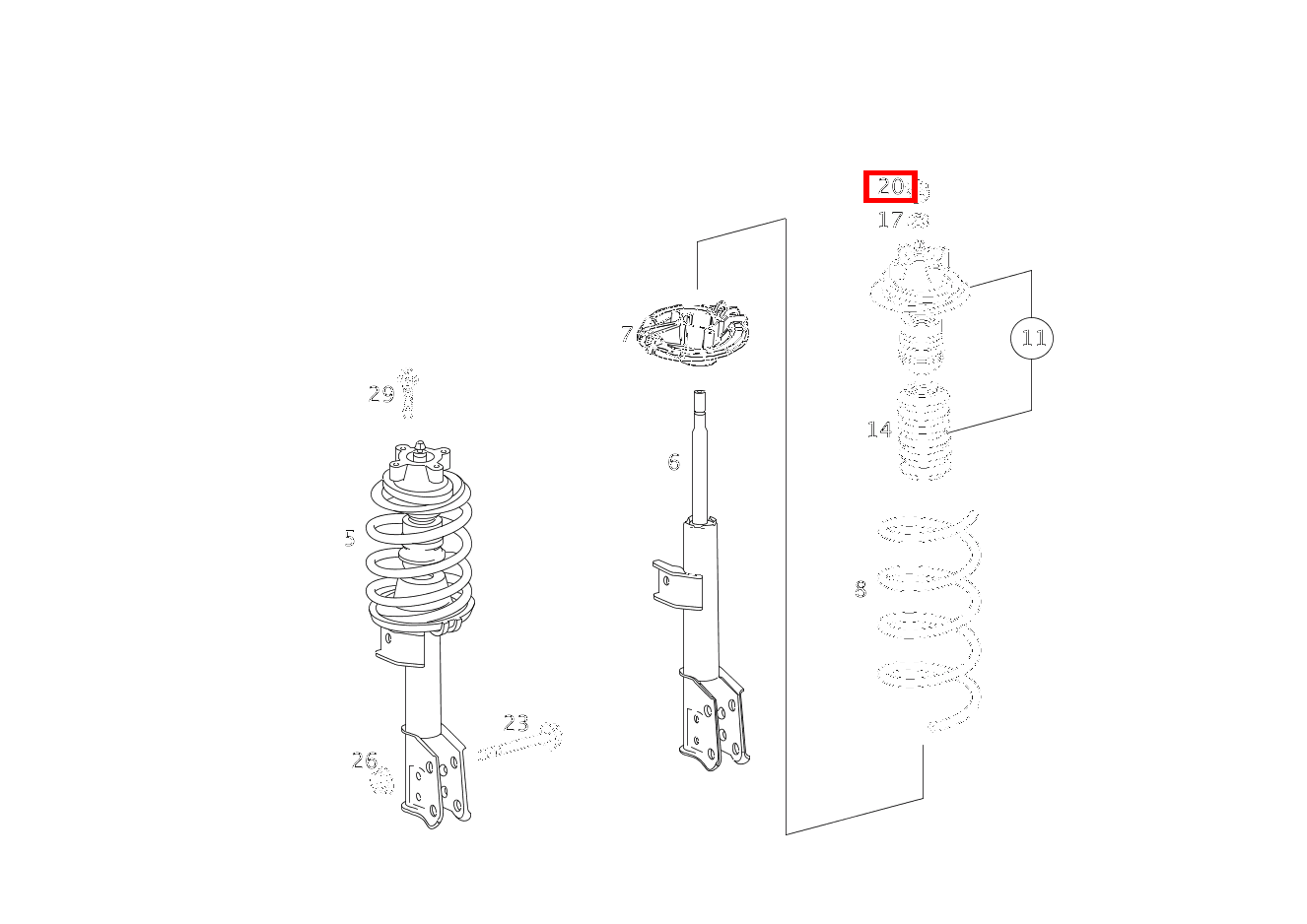 Sechskantmutter FEDERBEIN OBEN; M14X1.5 Vaneo 1.6 TREND 414 Sechskantmutter FEDERBEIN OBEN; M14X1.5 Vaneo 1.6 TREND 414