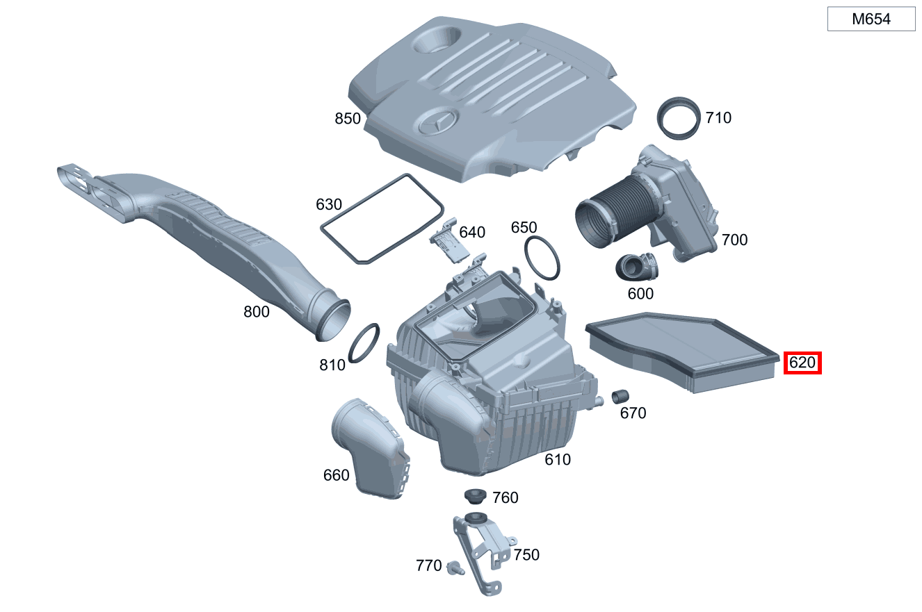 Luftfiltereinsatz GLA 180 d 247 Luftfiltereinsatz GLA 180 d 247
