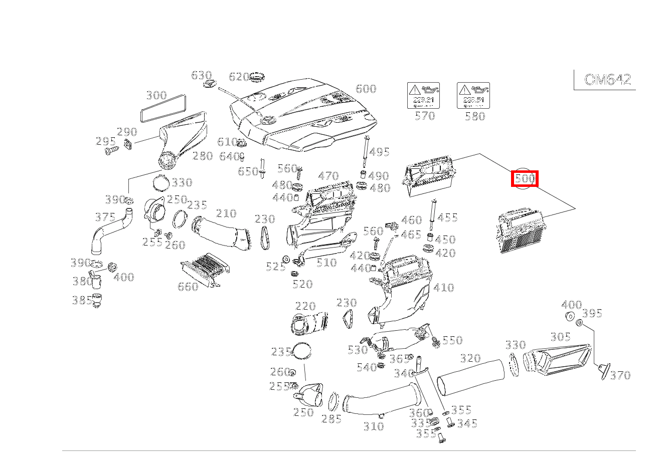 Teilesatz Filtereinsatz G 500 Off-Roader lang BCA 463