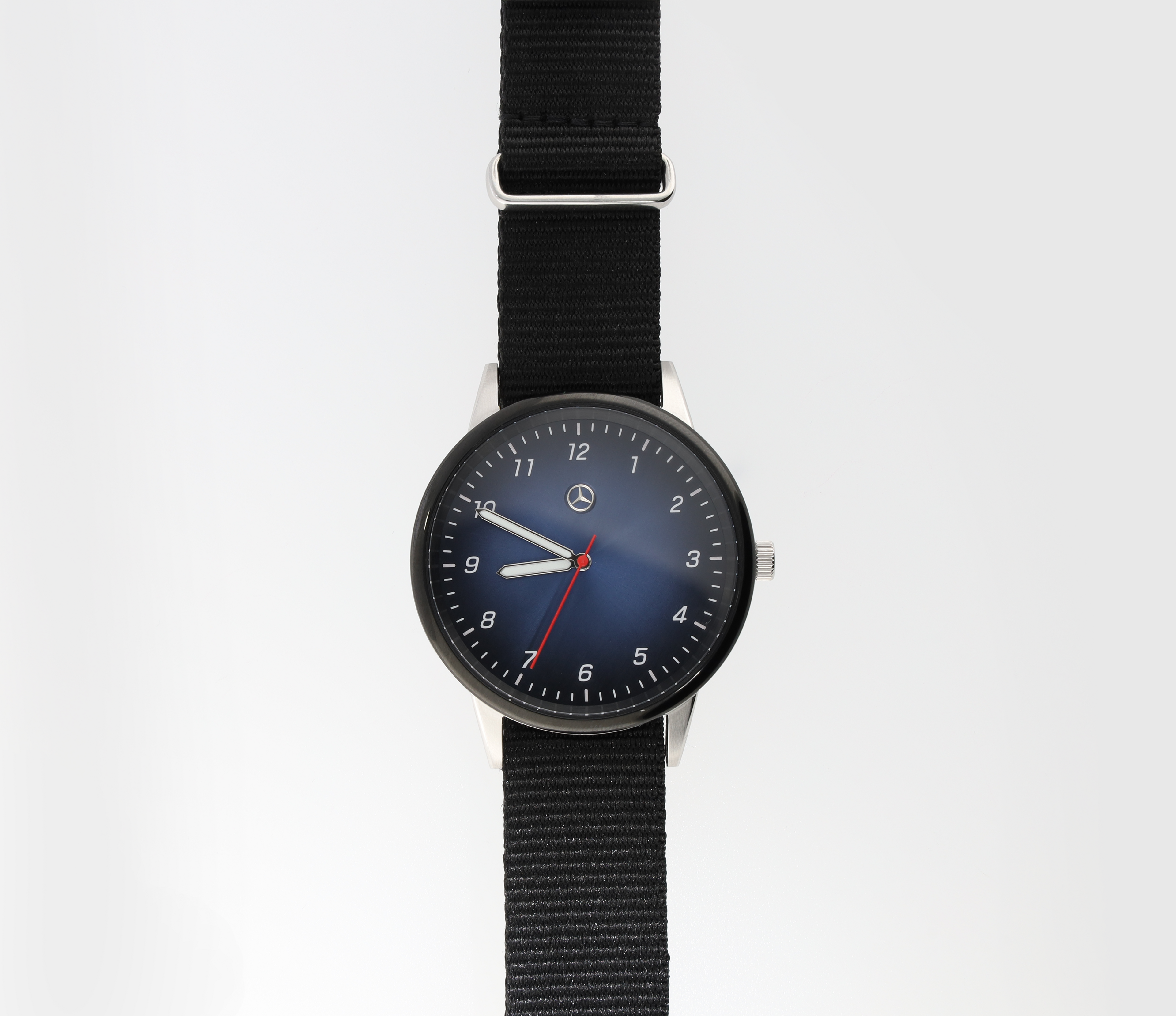 Mercedes-Benz - Armbanduhr Herren, schwarz/blau/silberfarben