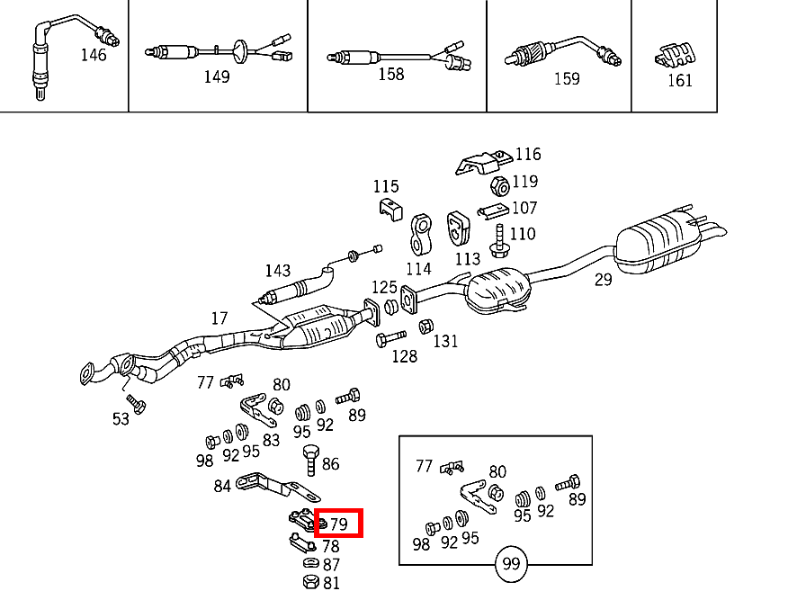 DAEMPFUNGSPLATTE HALTER AN AUSPUFFROHR VORN S 320 L/300 SEL 3.2 140 DAEMPFUNGSPLATTE HALTER AN AUSPUFFROHR VORN S 320 L/300 SEL 3.2 140