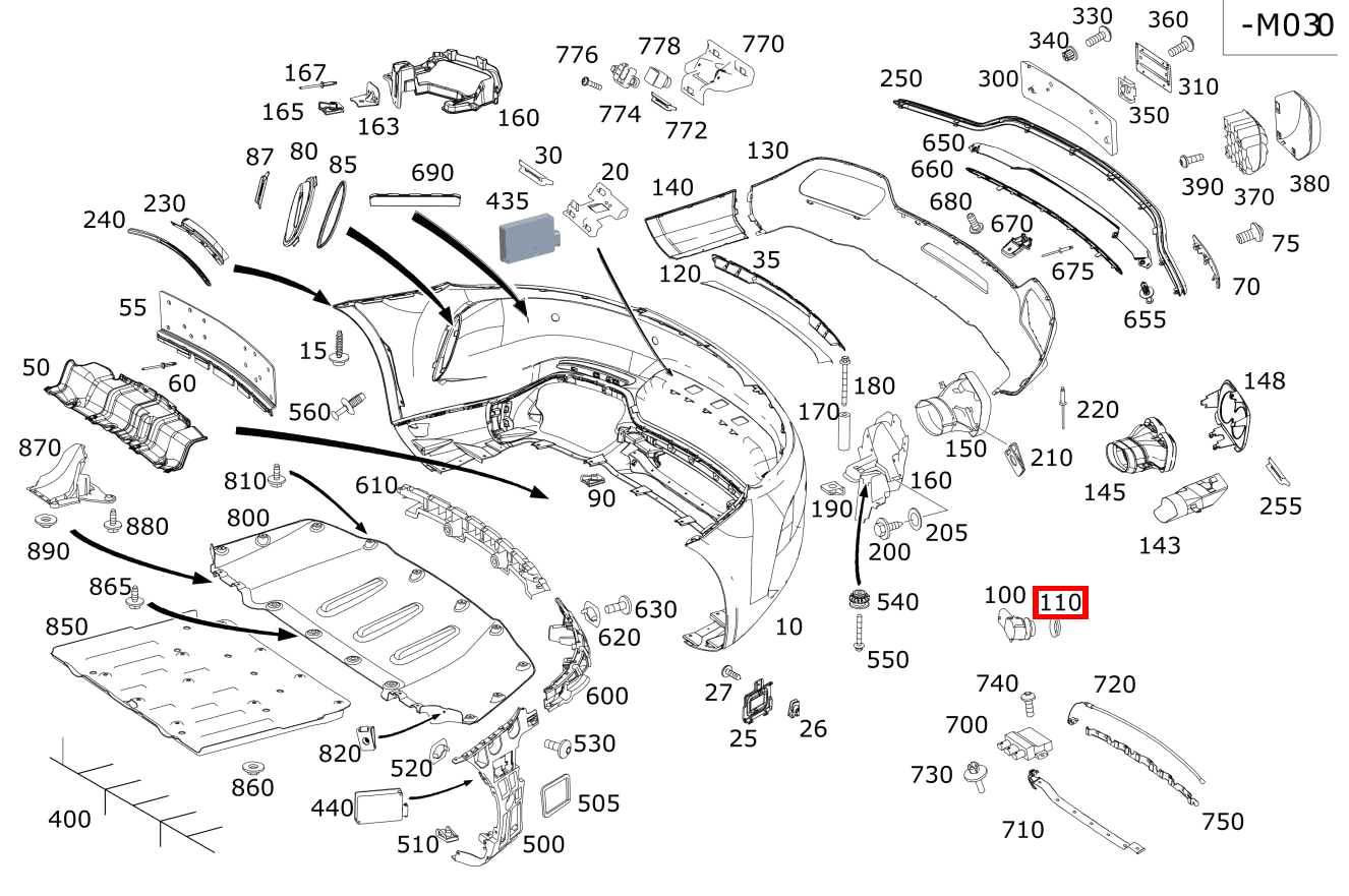 Abstandsring SENSOR PARKTRONIC-SYSTEM Mercedes-AMG GT S 197 Abstandsring SENSOR PARKTRONIC-SYSTEM Mercedes-AMG GT S 197