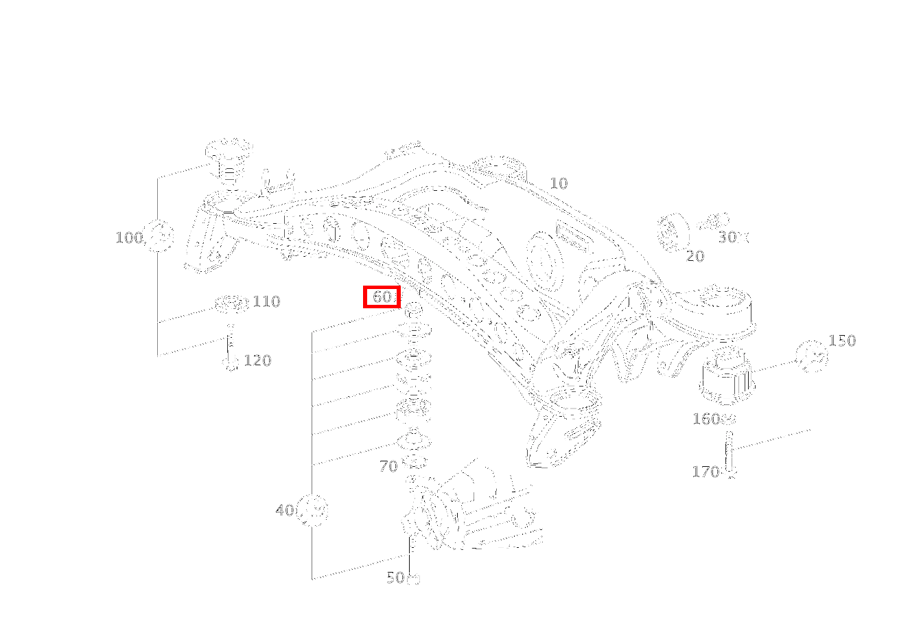 Sechskantmutter ACHSGEHAEUSE AN HINTERACHSTRAEGER; M10 E 55 T AMG 210 Sechskantmutter ACHSGEHAEUSE AN HINTERACHSTRAEGER; M10 E 55 T AMG 210