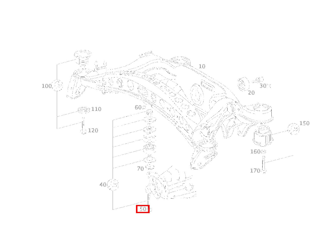 Zylinder-Schraube ACHSGEHAEUSE AN HINTERACHSTRAEGER; M10X65 E280 210 Zylinder-Schraube ACHSGEHAEUSE AN HINTERACHSTRAEGER; M10X65 E280 210
