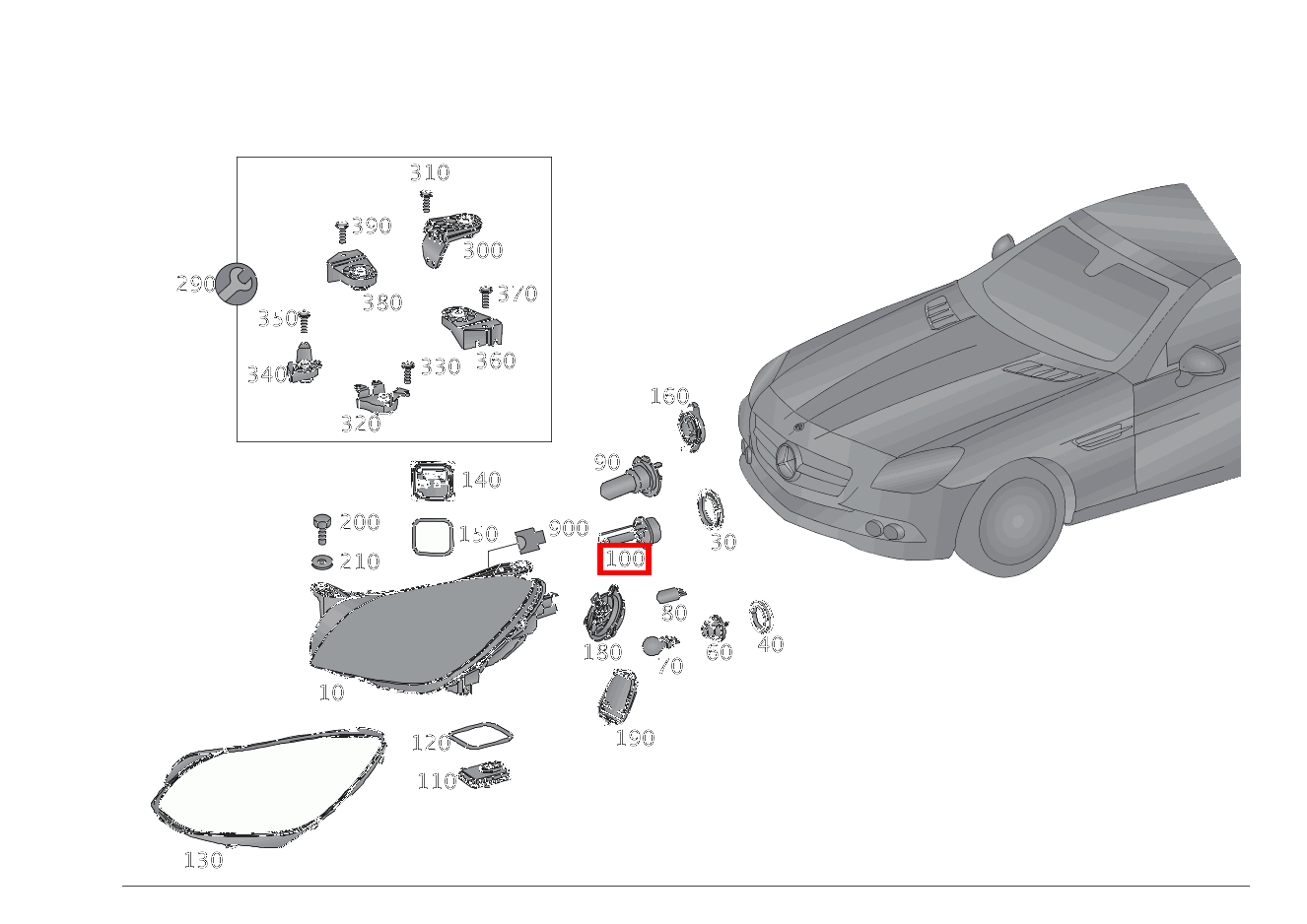 GASENTLAD.LAMPE Abblendlicht rechts; D1S-35W-BIXENON SLK55 AMG 172 GASENTLAD.LAMPE Abblendlicht rechts; D1S-35W-BIXENON SLK55 AMG 172
