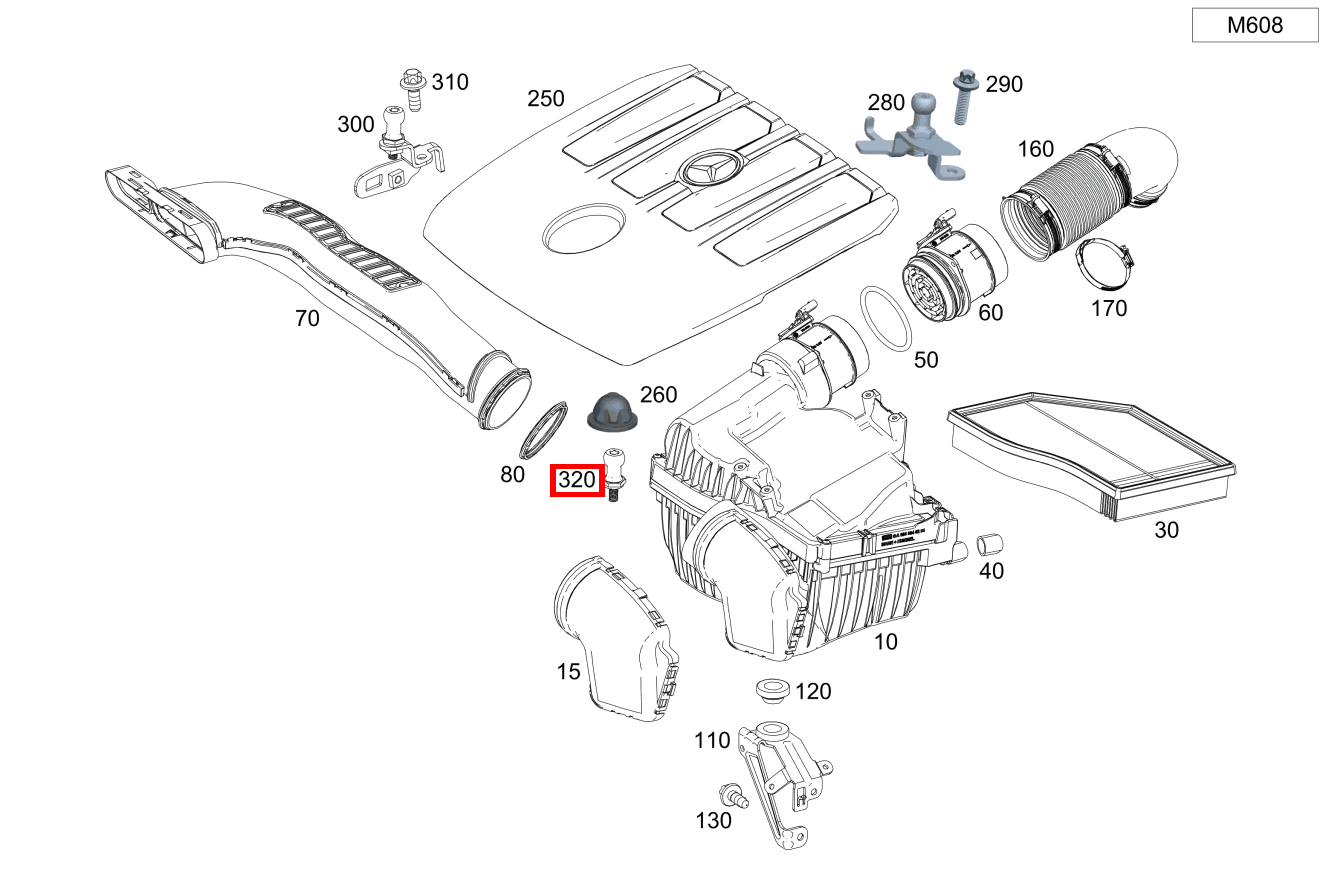 KUGELBOLZEN Befestigung Motorabdeckung A 180 d Limousine BCA 177