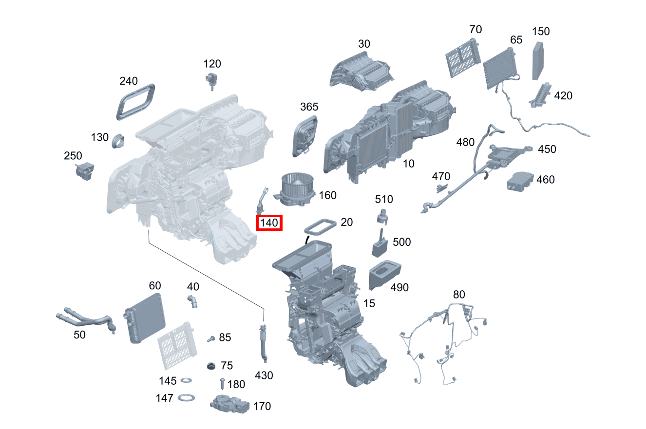 Temperatursensor VERDAMPFER GLE 350 d 4MATIC Coupé 292