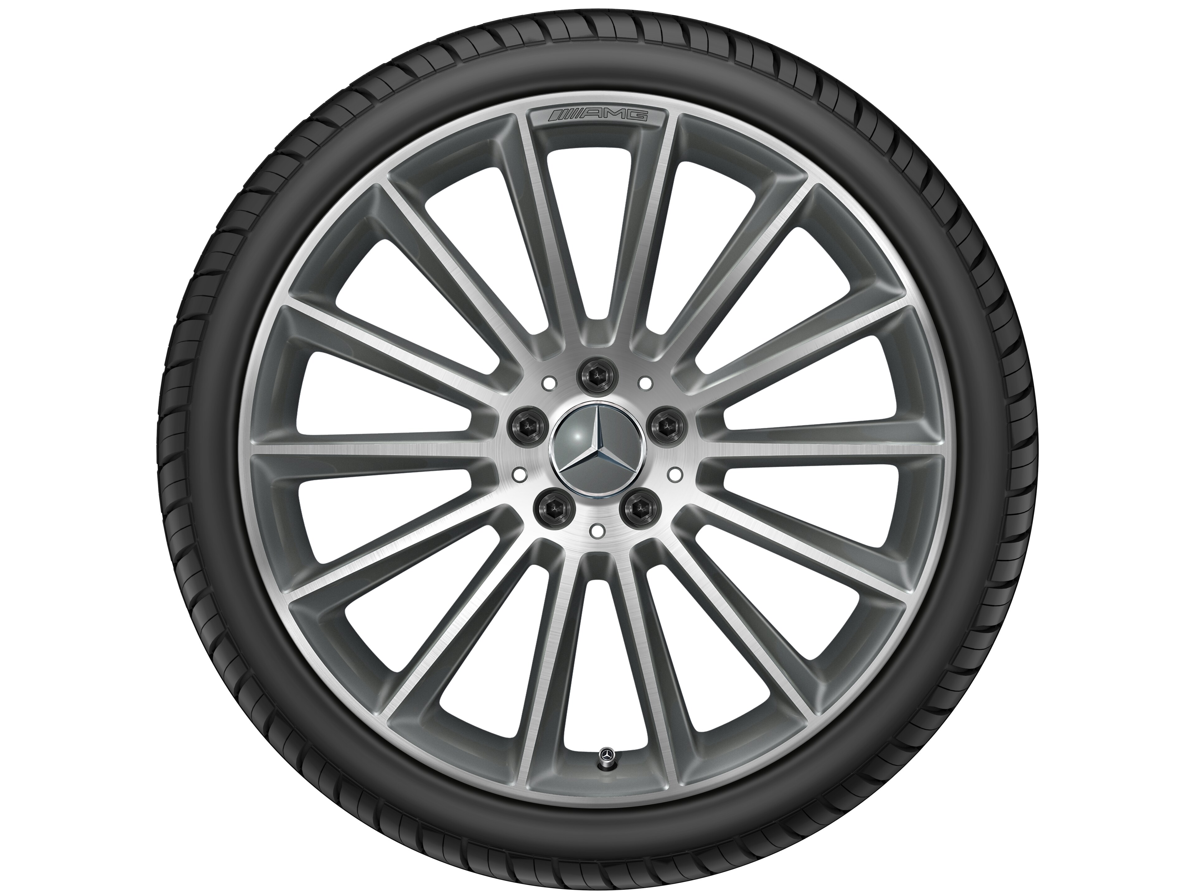 Mercedes-Benz -  AMG Vielspeichen-Rad, 50,8 cm (20 Zoll), glanzgedreht 8 J x 20 ET 43, titangrau