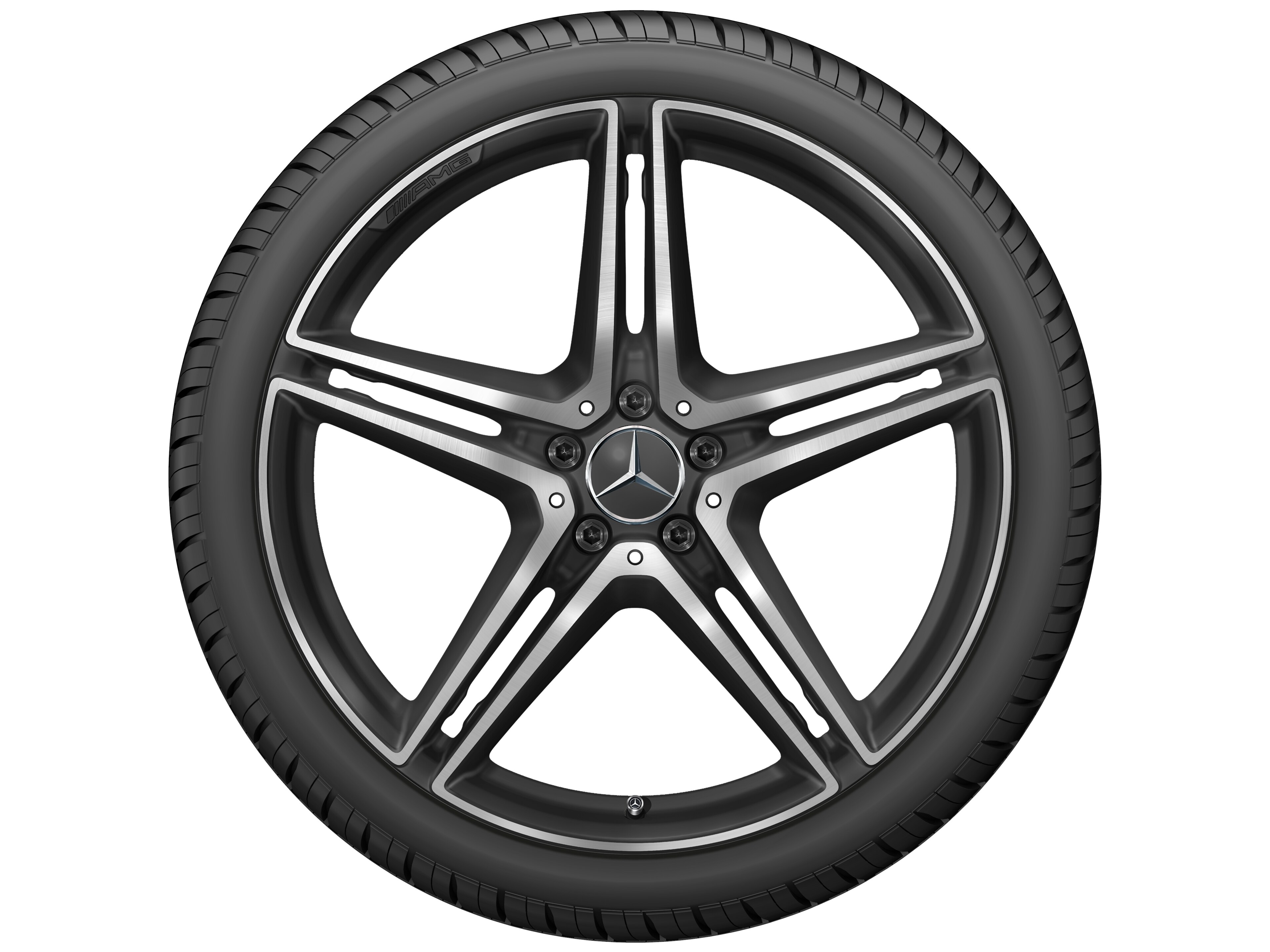 AMG Vielspeichen-Rad, 21 Zoll, 9,5 J x 21 ET 33, schwarz matt