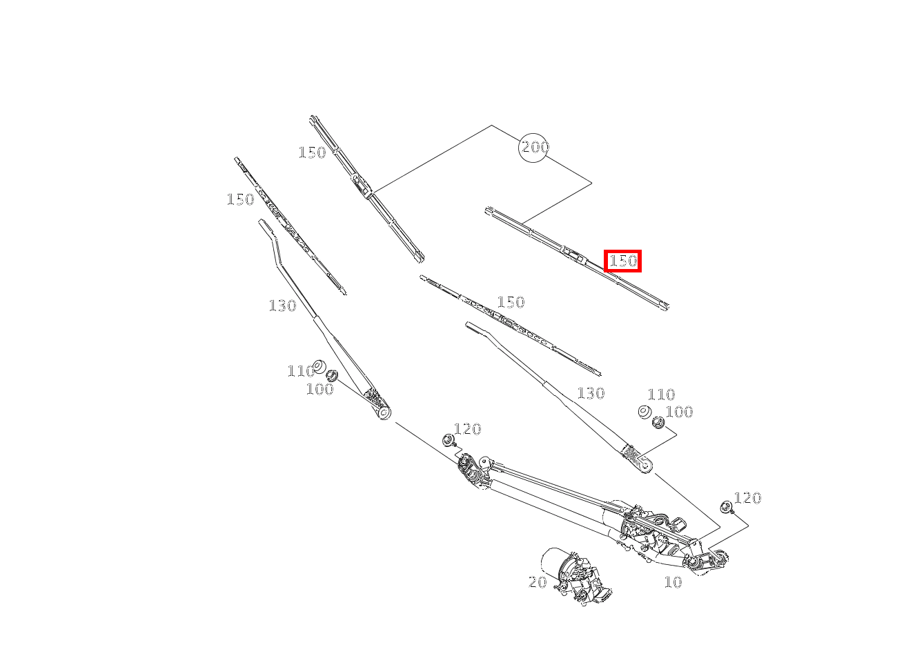 Wischerblatt Rechts 111 CDI 415 Wischerblatt Rechts 111 CDI 415