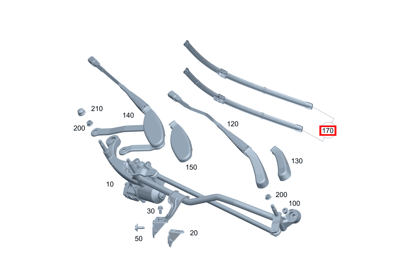 REP.SATZ WISCHERBLATT Wischerset, Fahrer- und beifahrerseitig Mercedes-AMG E 63 S 4MATIC+ T-Modell 213 REP.SATZ WISCHERBLATT Wischerset, Fahrer- und beifahrerseitig Mercedes-AMG E 63 S 4MATIC+ T-Modell 213