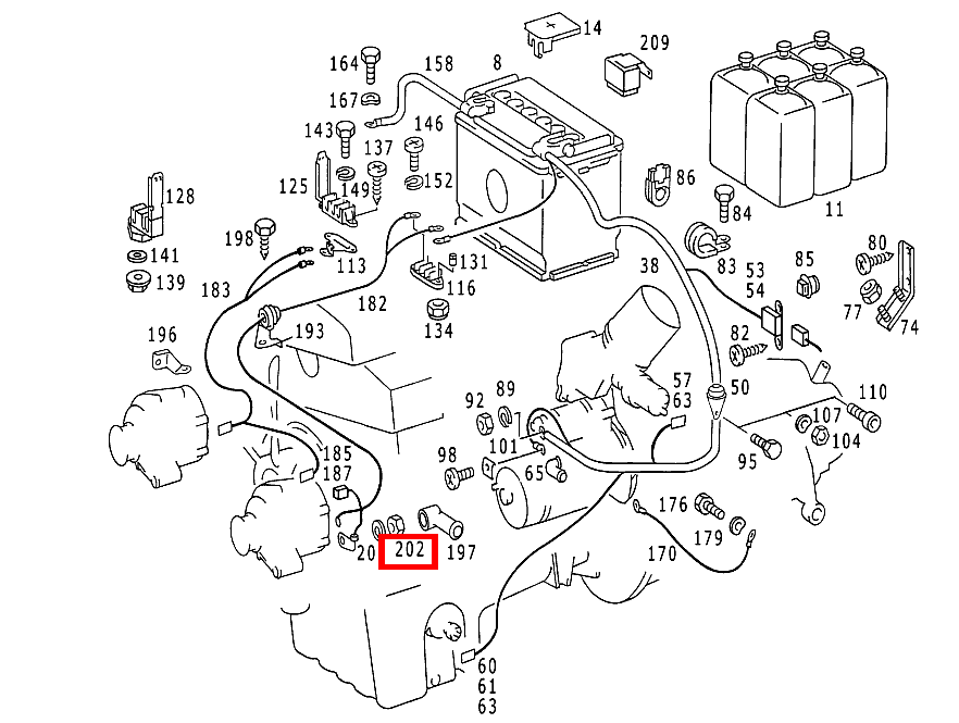 Sechskantmutter LEITUNG AN GENERATOR; M8 B 180 247 Sechskantmutter LEITUNG AN GENERATOR; M8 B 180 247