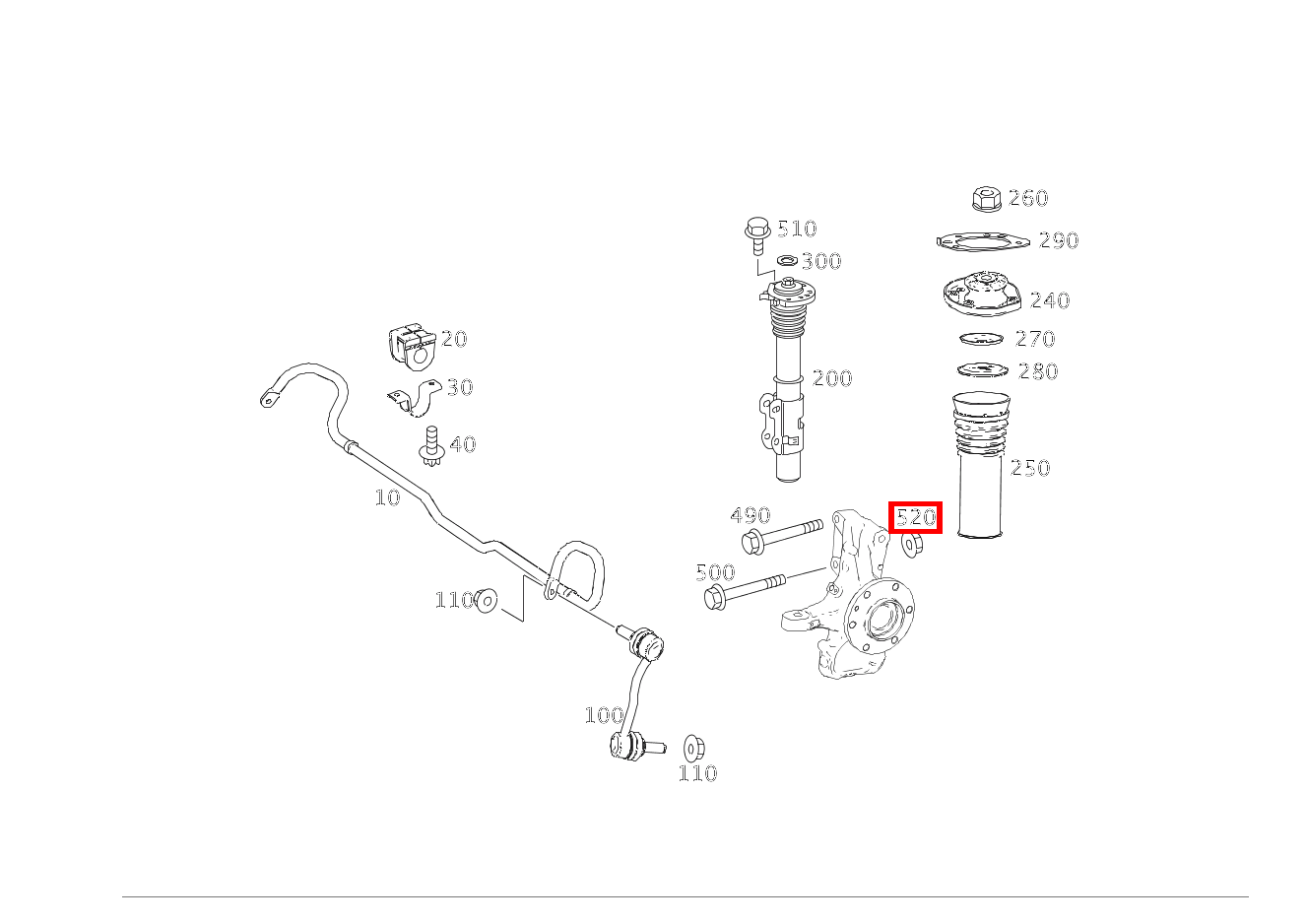Mutter Stoßdämpfer an Achsschenkel; M14X1.5 906