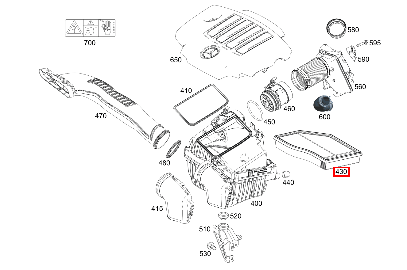 Luftfiltereinsatz GLB 180 d 247 Luftfiltereinsatz GLB 180 d 247