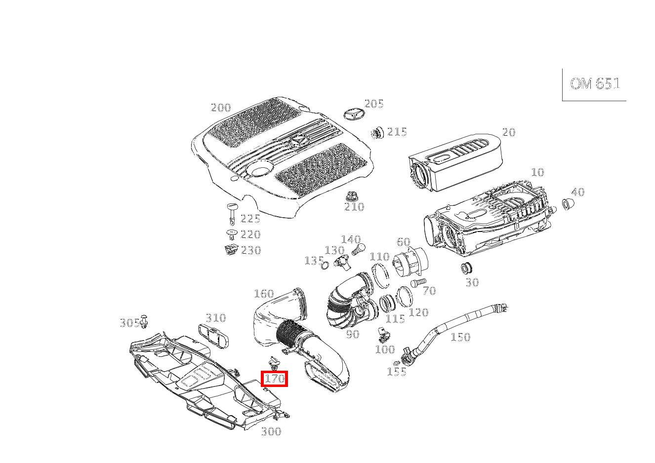 Verschluss LUFTLEITUNG AN QUERTRAEGER OBEN E300T BT H 212 Verschluss LUFTLEITUNG AN QUERTRAEGER OBEN E300T BT H 212
