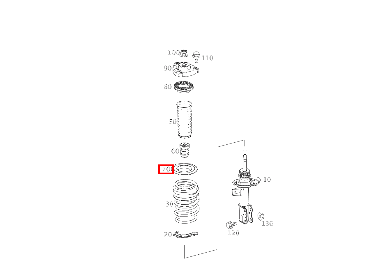 Schraubenfederbeilage OBEN LINKS UND RECHTS B220 4M 246 Schraubenfederbeilage OBEN LINKS UND RECHTS B220 4M 246