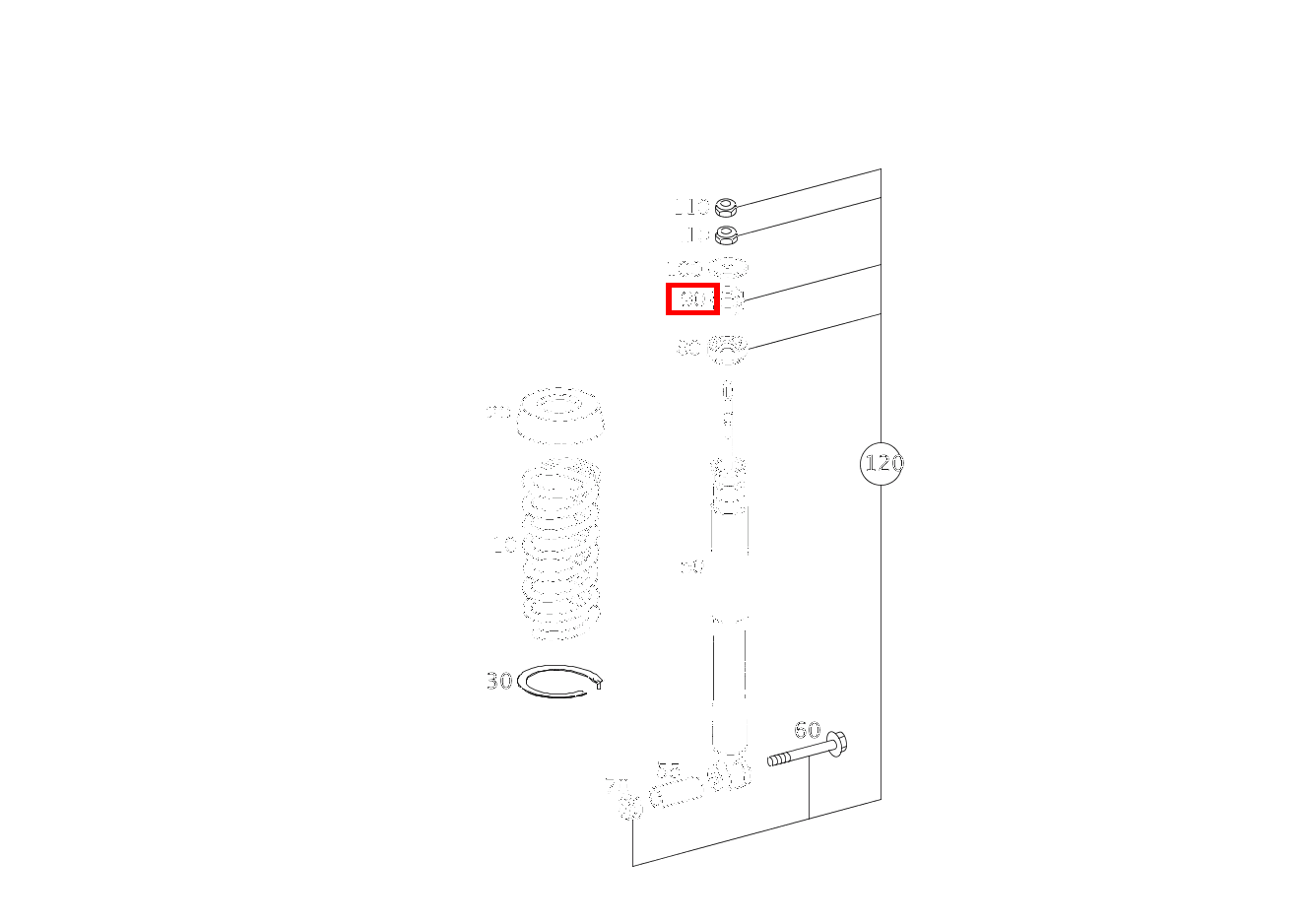 ELASTOMERRING STOSSDAEMPFER AN KAROSSERIE CLK 63 AMG Cabriolet 209