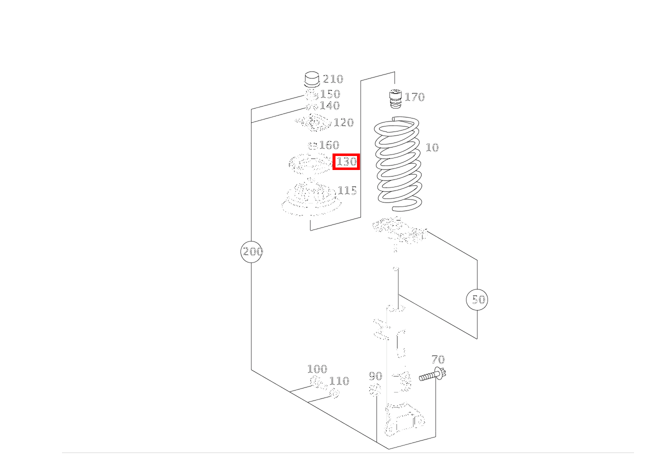 Gummipuffer FEDERBEIN VORN LINKS C 220 d T-Modell 205 Gummipuffer FEDERBEIN VORN LINKS C 220 d T-Modell 205