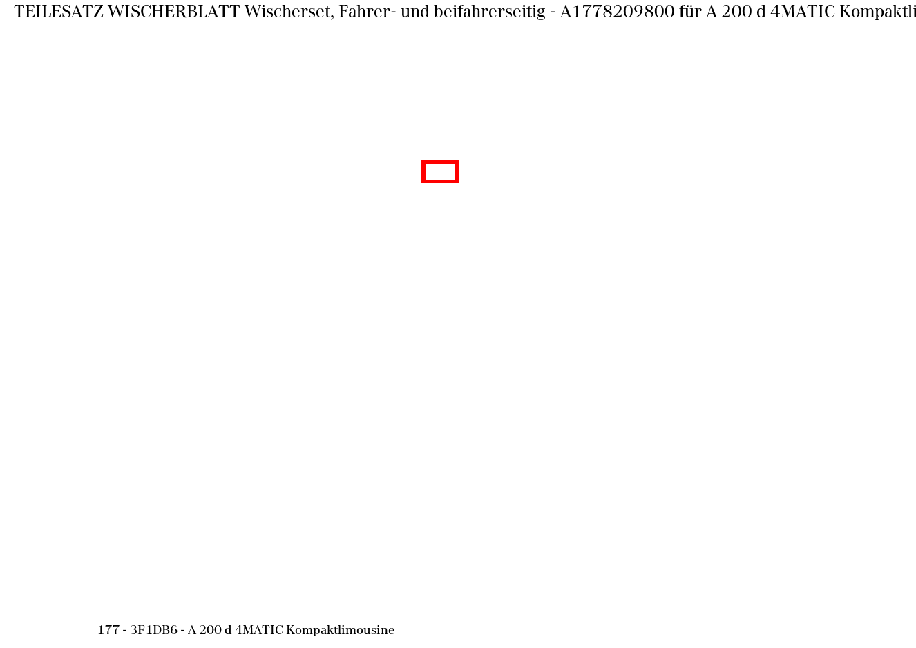 Teilesatz Wischerblatt Wischerset, Fahrer- und beifahrerseitig A 200 d 4MATIC Kompaktlimousine 177 Teilesatz Wischerblatt Wischerset, Fahrer- und beifahrerseitig A 200 d 4MATIC Kompaktlimousine 177