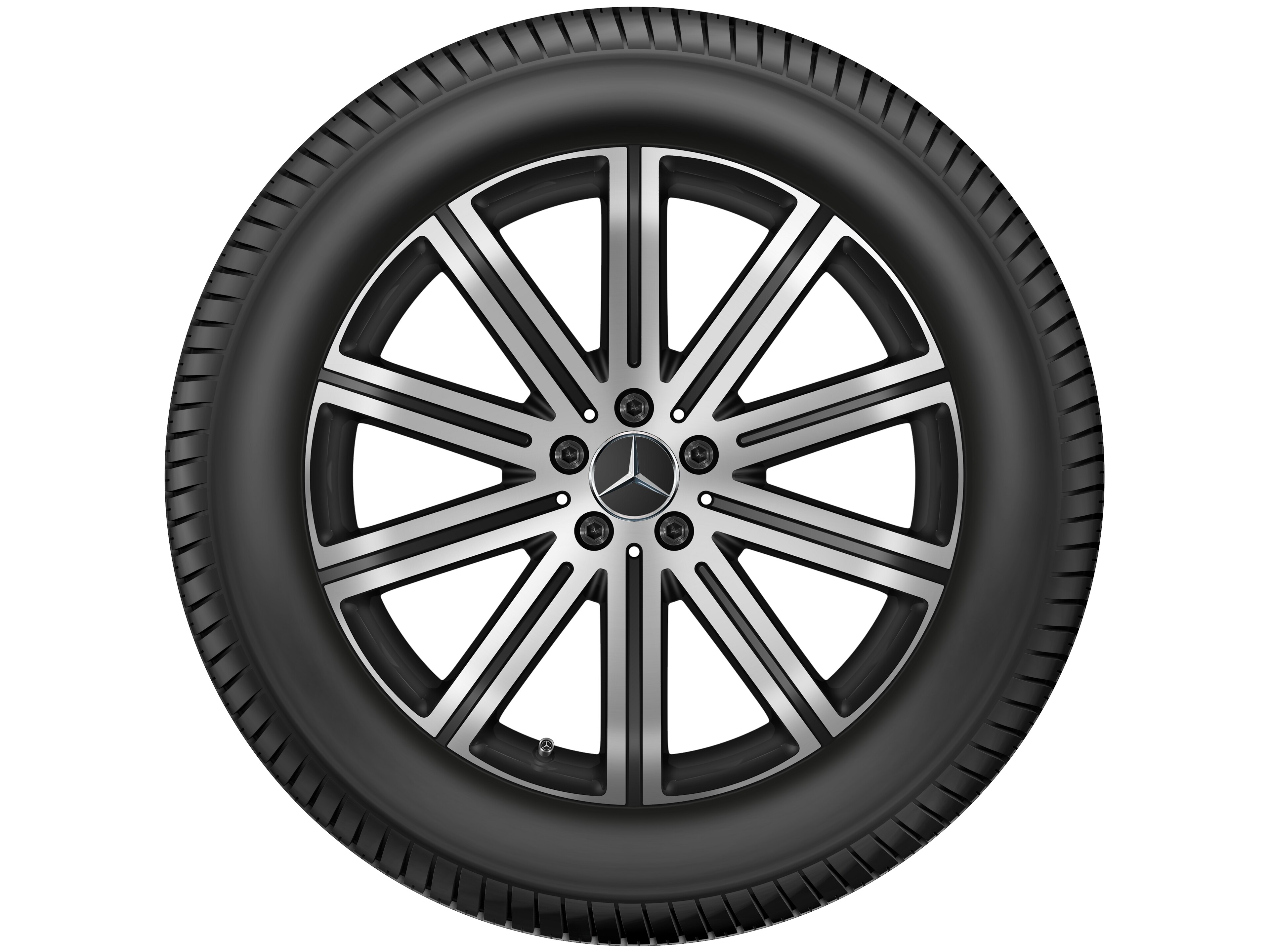 10-Speichen-Rad, 50,8 cm (20 Zoll), glanzgedr