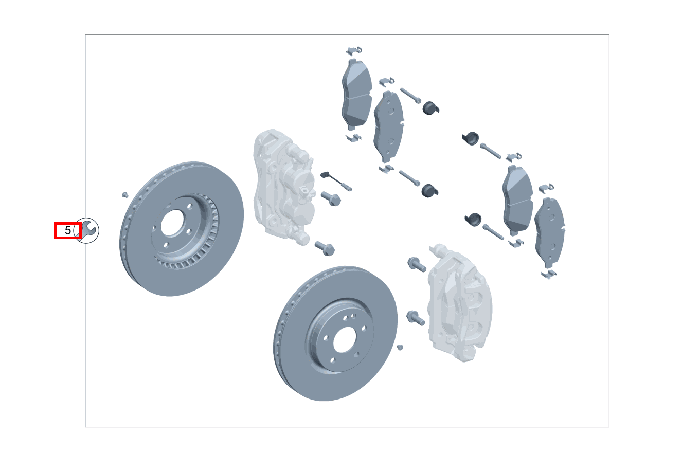 REP.SATZ BREMSSCHEIBE Links und rechts V 220 d EDITION Kompakt 460