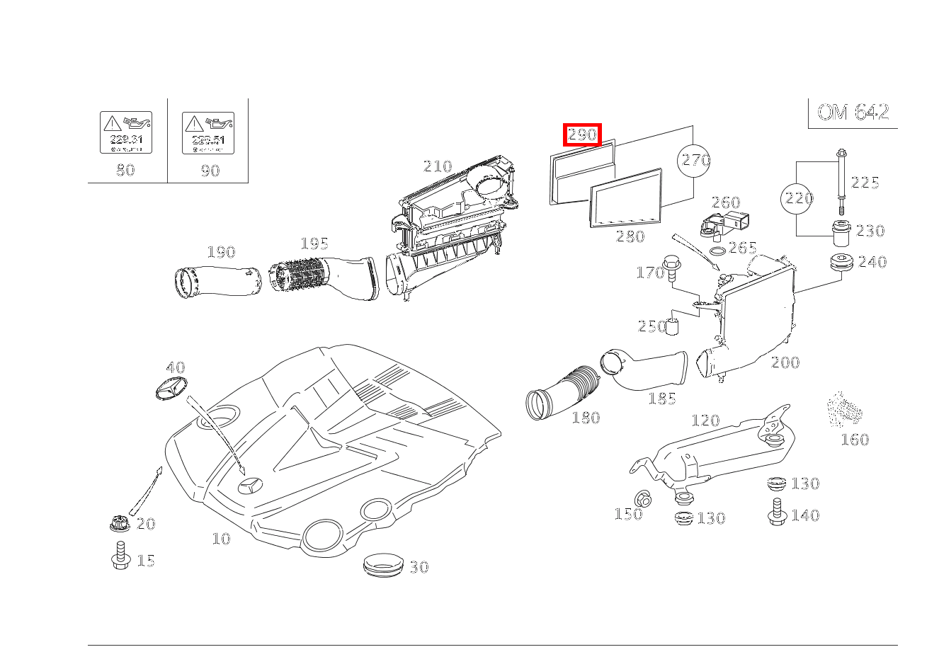 Luftfiltereinsatz RECHTS R320 CDI L 4MATIC 251 Luftfiltereinsatz RECHTS R320 CDI L 4MATIC 251