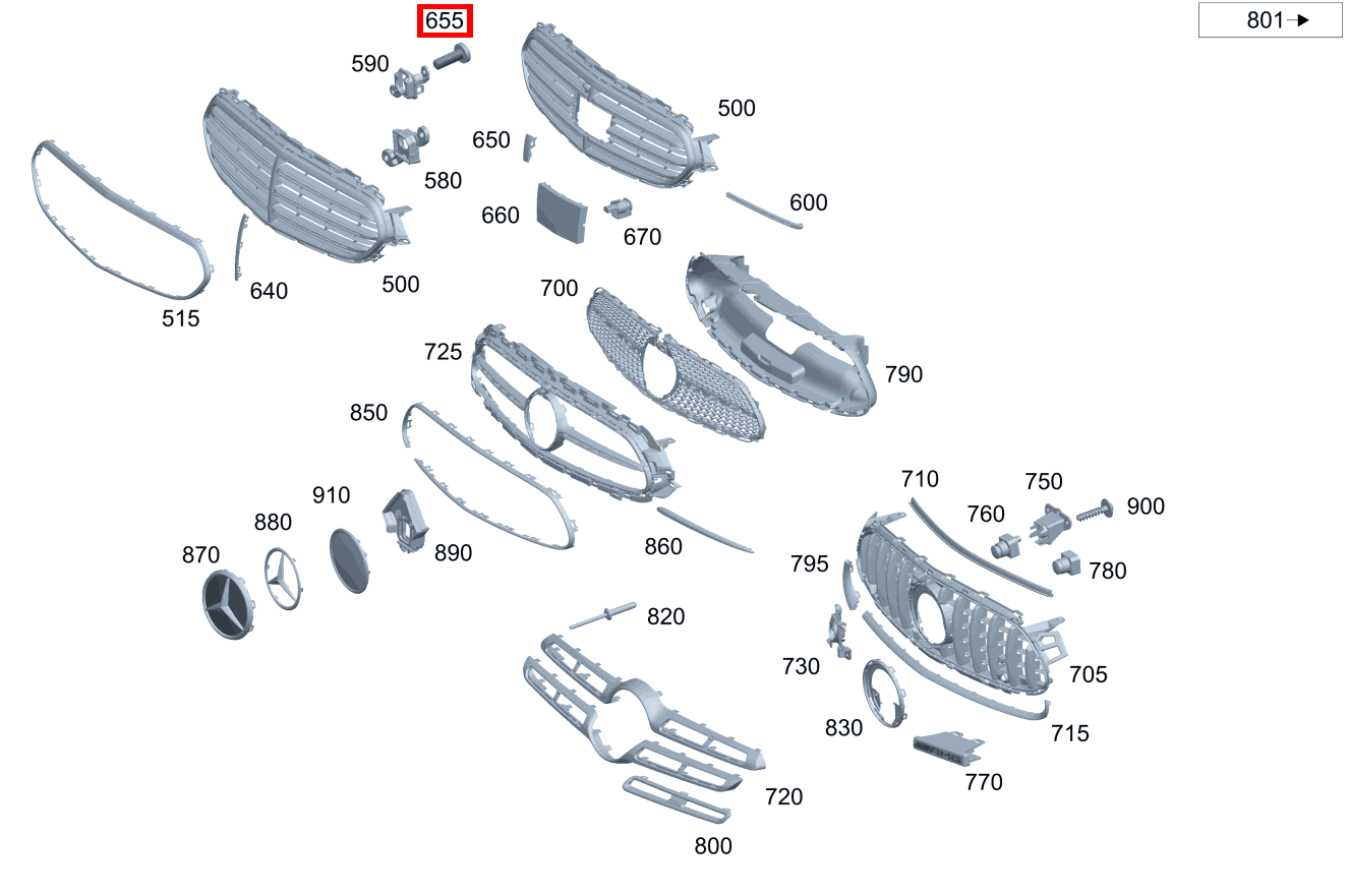 Sechsrundschraube GEHAEUSE AN KUEHLERVERKLEIDUNG; 5X16 Mercedes-AMG E 63 S 4MATIC+ T-Modell 213