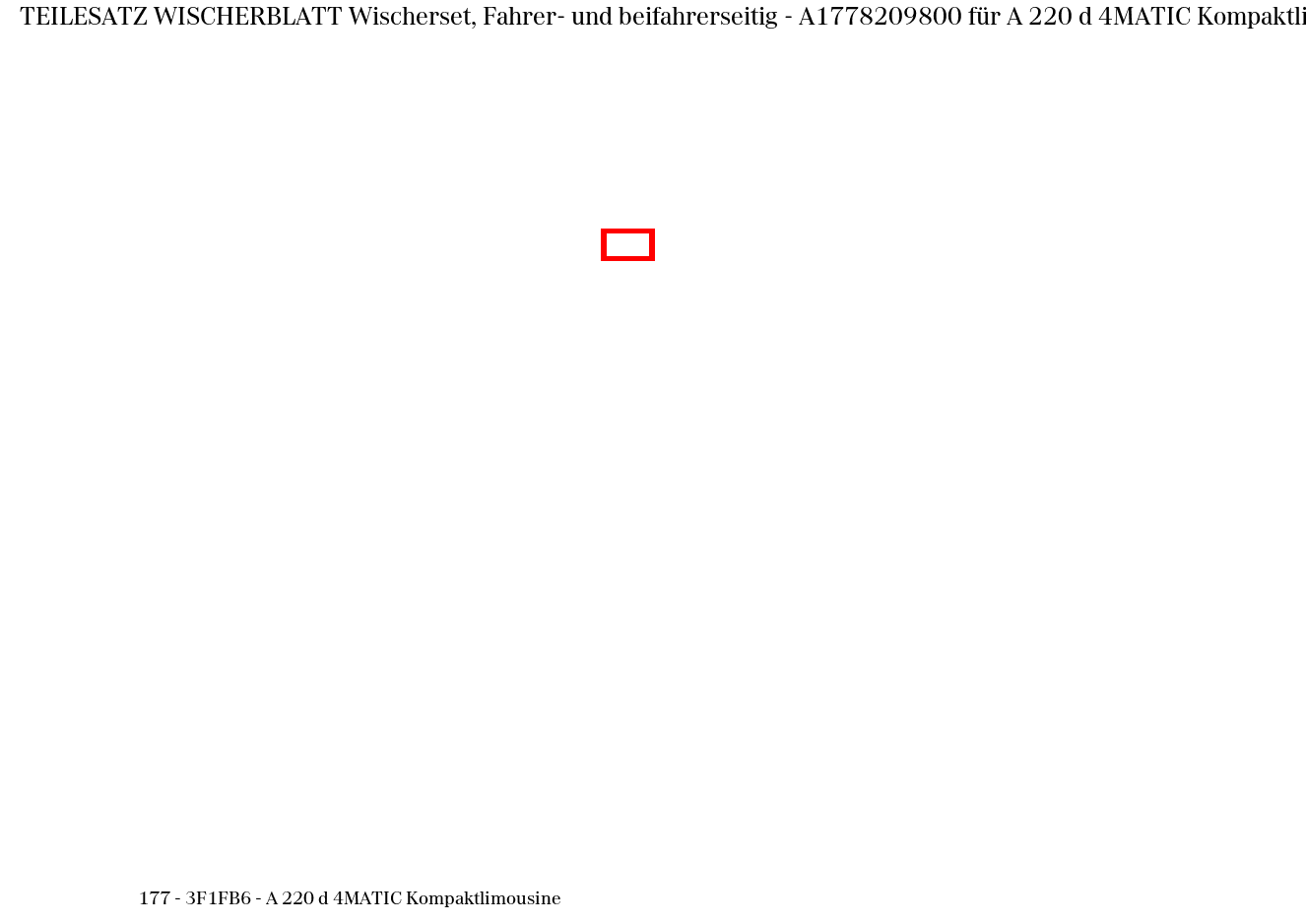Teilesatz Wischerblatt Wischerset, Fahrer- und beifahrerseitig A 220 d 4MATIC Kompaktlimousine 177 Teilesatz Wischerblatt Wischerset, Fahrer- und beifahrerseitig A 220 d 4MATIC Kompaktlimousine 177