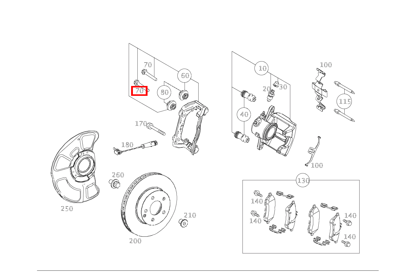 Führungshülse BREMSSATTEL AN BREMSTRAEGER E250TCDI 4M BE 212 Führungshülse BREMSSATTEL AN BREMSTRAEGER E250TCDI 4M BE 212