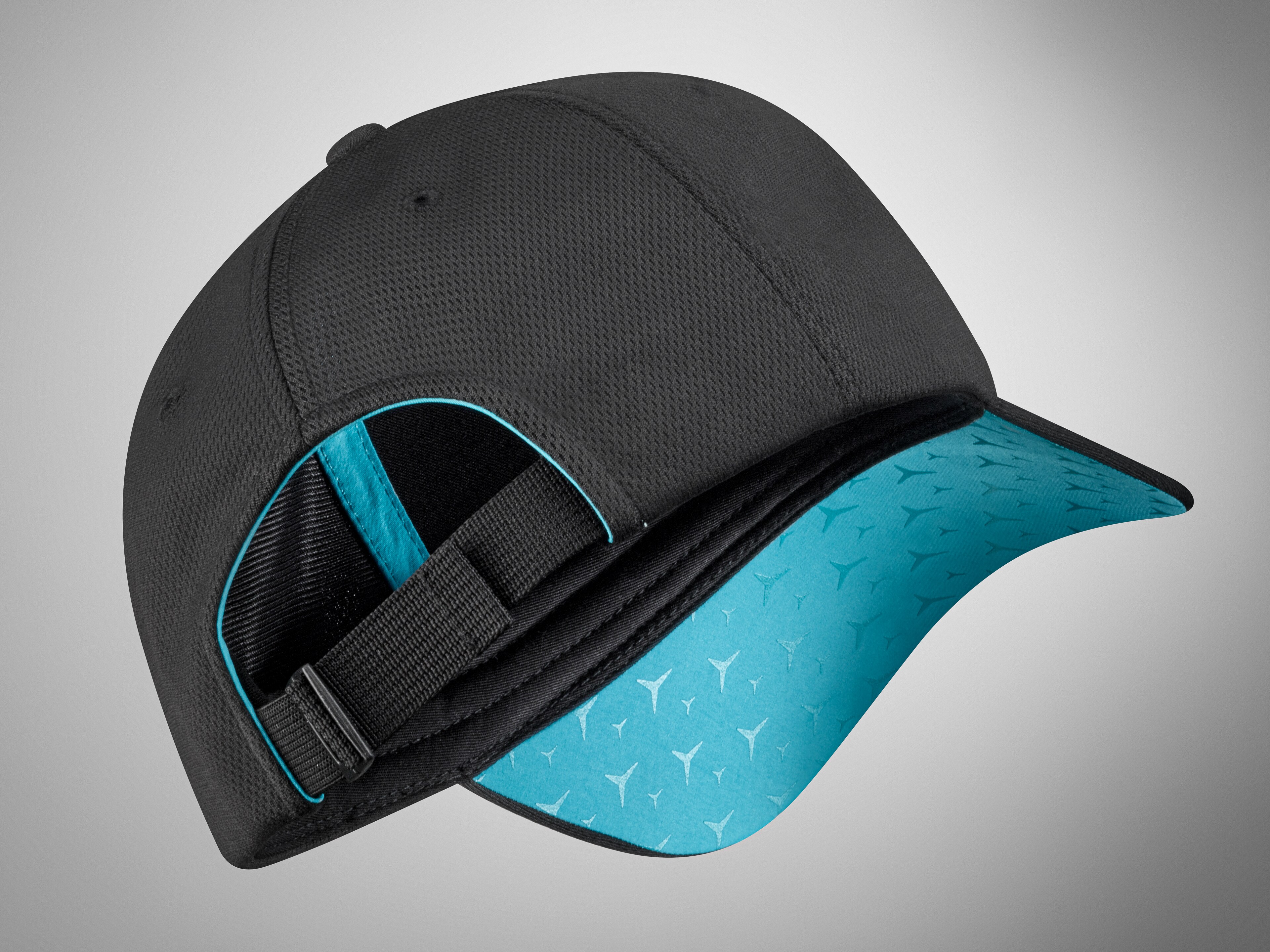 Mercedes-Benz - Cap schwarz / türkis, Polyester (recycelt)