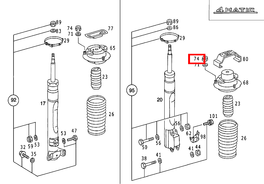 Sechskantmutter GUMMILAGER AN RAHMEN; M8 300TDT/E300DTDT 4M 124 Sechskantmutter GUMMILAGER AN RAHMEN; M8 300TDT/E300DTDT 4M 124