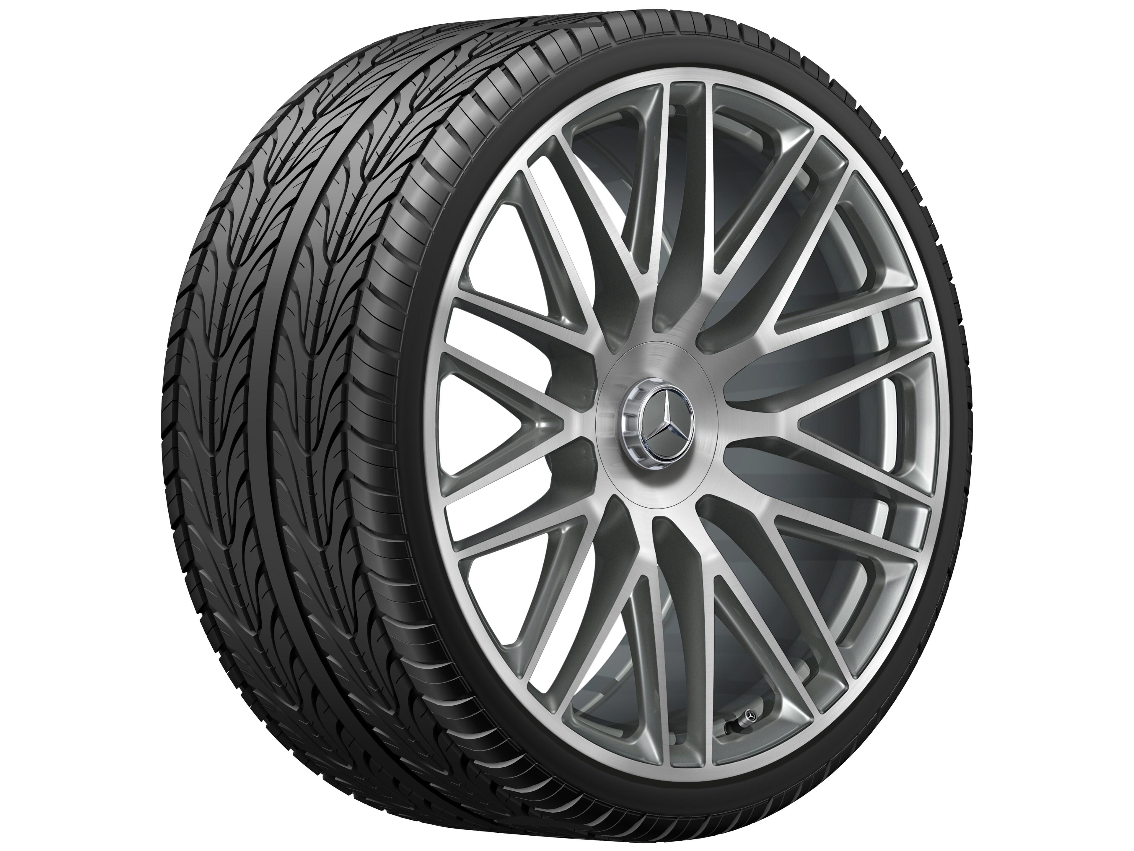 AMG Schmiederad, 23 Zoll, 10 J x 23 ET 45, titangrau, glanzgedreht