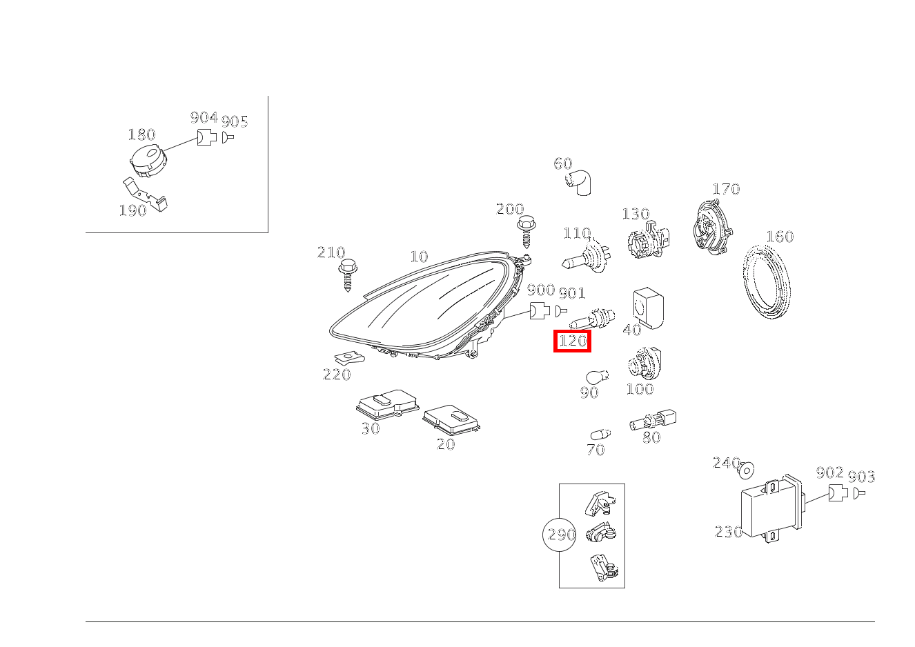 GASENTLAD.LAMPE ABBLENDLICHT; D2S 12V-35W SLK 55 AMG Roadster 171 GASENTLAD.LAMPE ABBLENDLICHT; D2S 12V-35W SLK 55 AMG Roadster 171