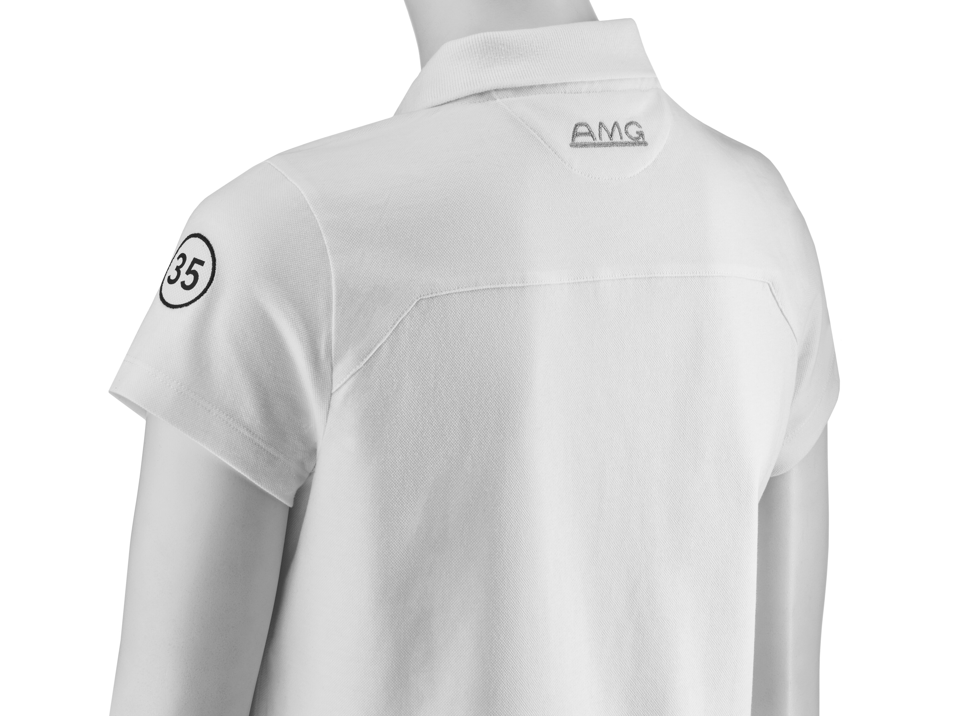 AMG Poloshirt Damen, weiß