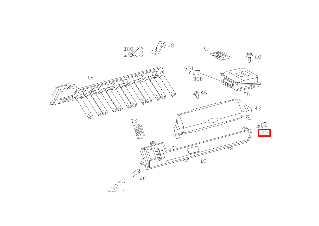 Sechsrundschraube Zündmodul an Zylinderkopfhaube; M6X35 Maybach 62 S (langer Radstand) 240 Sechsrundschraube Zündmodul an Zylinderkopfhaube; M6X35 Maybach 62 S (langer Radstand) 240