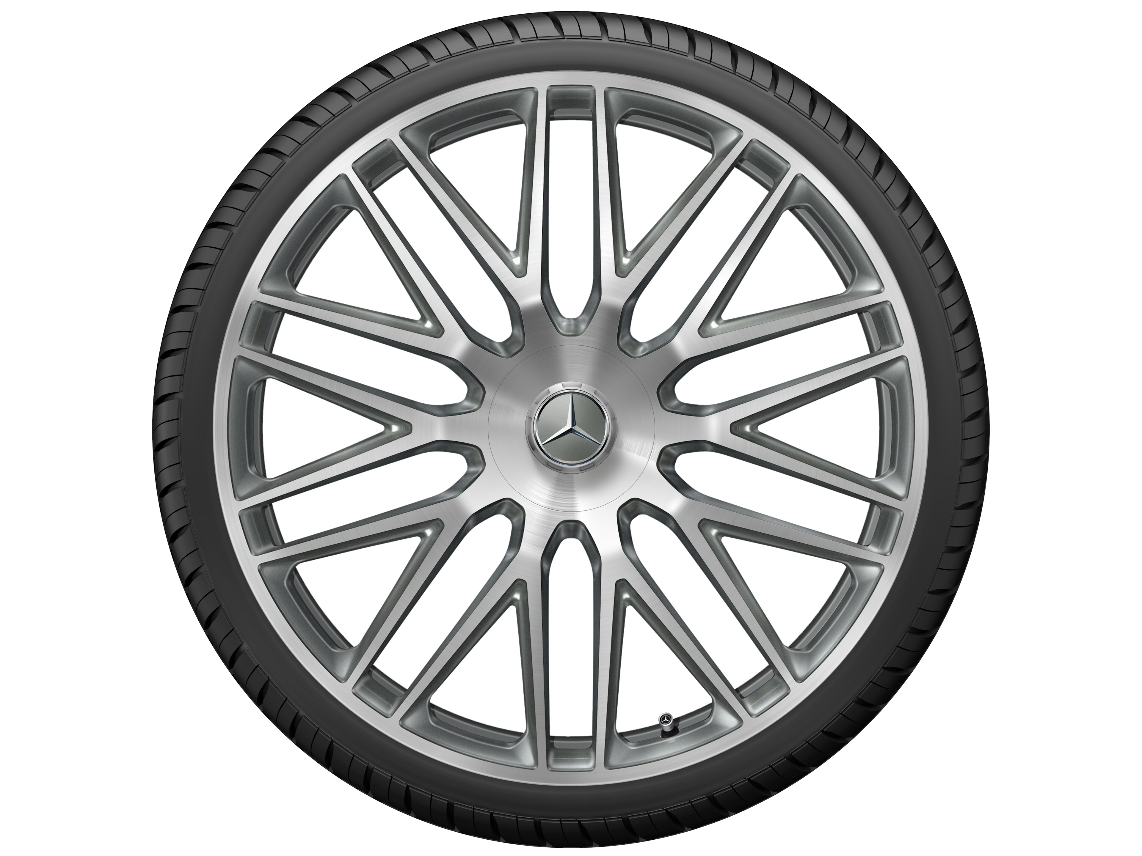 Mercedes-Benz - AMG Schmiederad, 23 Zoll 11,5 J x 23 ET 47, titangrau, glanzgedreht